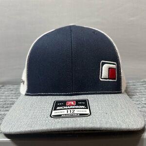 Richardson Men’s Trucker Hat in Navy and Gray with Embroidered Logo
